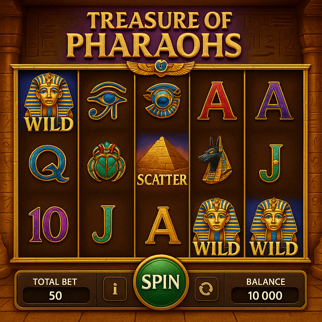 TonySpins - Treasure of the Pharaohs Slot Game - NetEnt Pokie